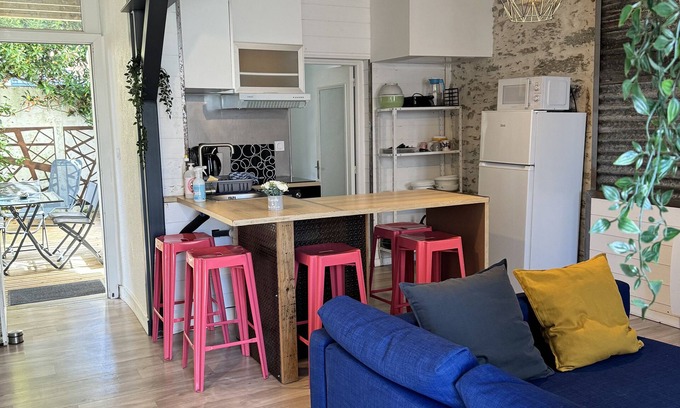 La Bernerie-en-Retz Apartamento | Apart 50m² 5 pers 2 habitaciones Centro-Estación-Playa a pie
