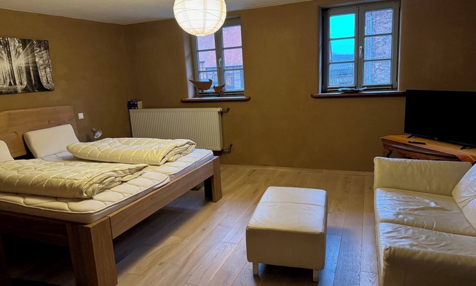 Schoneberg Apartamento | Apartamento 'Schöneberger Bauernhof - Hühnerhaus' con jardín compartido y Wi-Fi