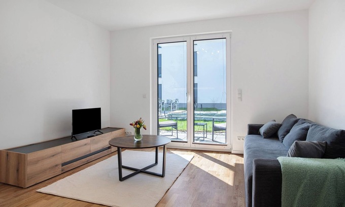 Greifswald Apartamento | Apartamento 'Jardín Botánico' con terraza compartida, jardín compartido y Wi-Fi