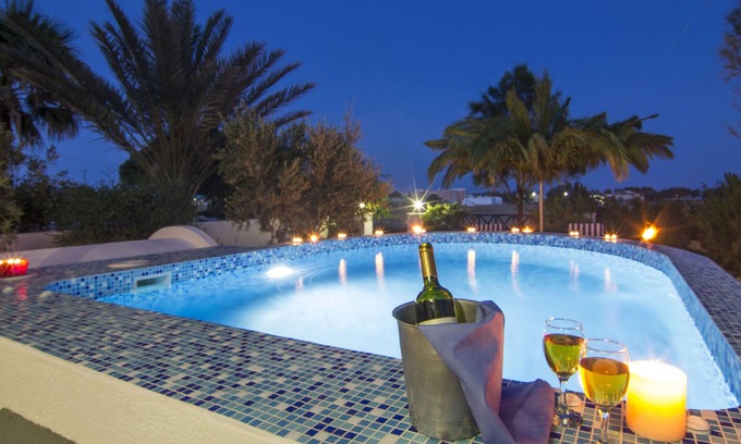 Perivolos Apartamento | Apartamento con piscina profunda privada