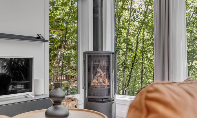 Pont-Rouge Chalet De Esquí | Apogée | luxe | spa privé en forêt