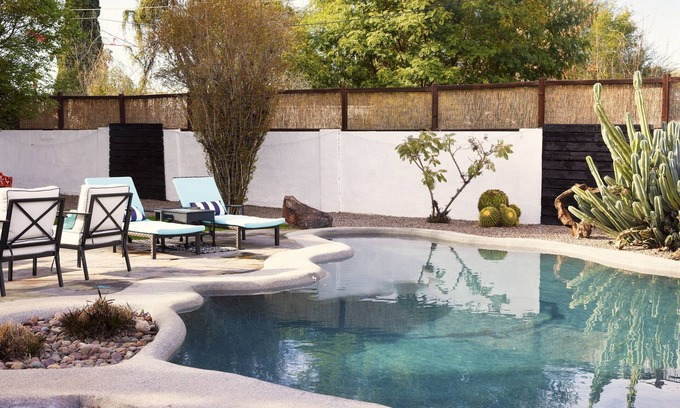 Encanto Casa | Art & Music-Inspired Getaway with Heated Pool + Lush Yard in Central Phx