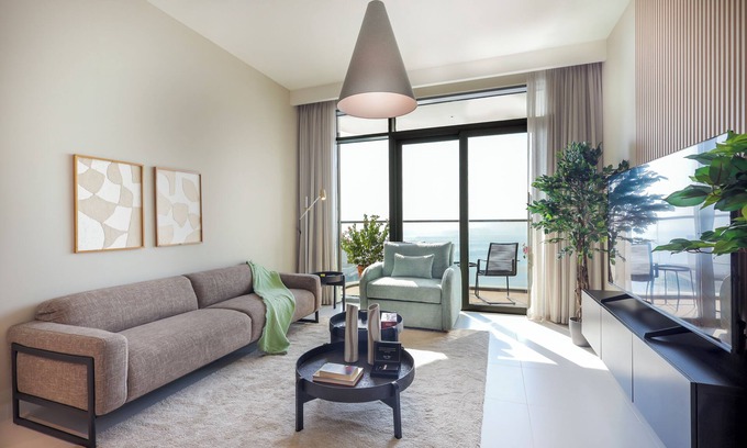 Madinat Zayed Apartamento | Aya - Exquisite Beachfront 1BR Living in Palm Jumeirah