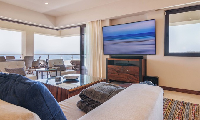 Los Cabos Condominio | Condo de Lujo Frente al Mar en Diamante Cabo, 3 Rec, 3.5 Baños, Vistas al Océano