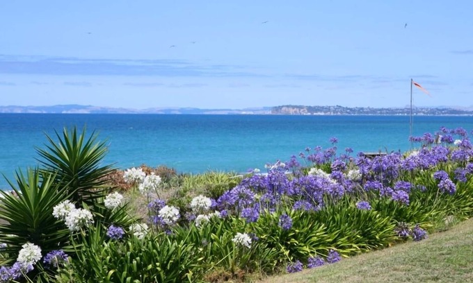 Eskdale Casa | Casa soleada frente a la playa de 3 recámaras, con aves.
