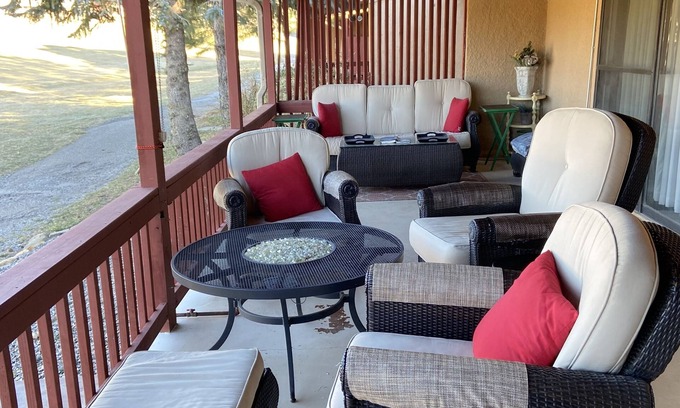 Ruidoso Condominio | Grandes vistas a la montaña en campo de golf.