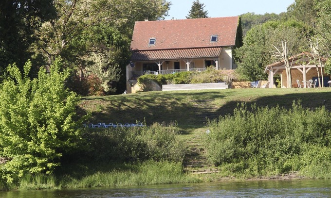 La Roque-Gageac Casa | Casa bellamente restaurada con piscina climatizada y jardín adyacente al río Dodogne