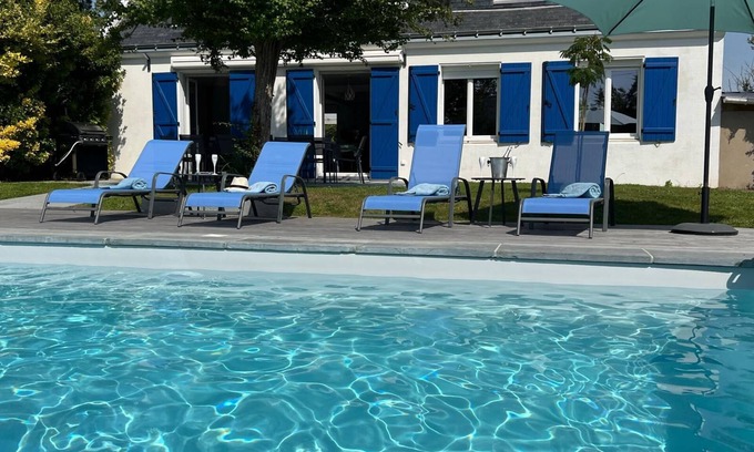 Erdeven Casa | Beautiful villa, heated pool and close to the beach