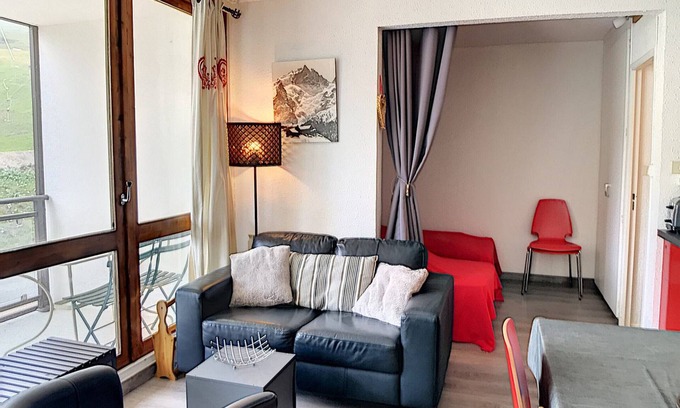 Villarembert Apartamento | Apartamento luminoso en el centro de la estación con balcón y acceso a piscina