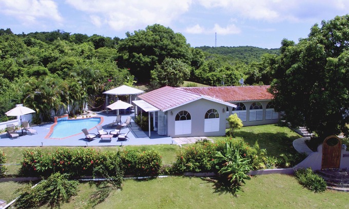 Puerto Real Casa | Casa Rubina, Caribe vistas desde la ladera privada Hacienda