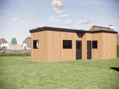 Idskenhuizen Chalet De Esquí | Chalet by Water in Idskenhuizen Recreation Park