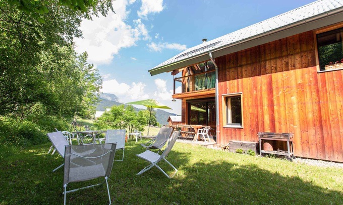 Les Sagnieres Chalet De Esquí | Casa de montaña (madera / piedra) - CROTS