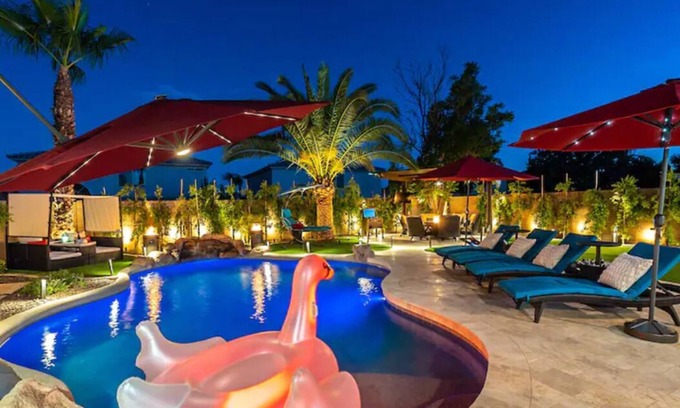 Paradise Valley Casa | CHIC 7BR/4Bath w/200k yard, Heated Pool, Arcade by Entertainment District-SC