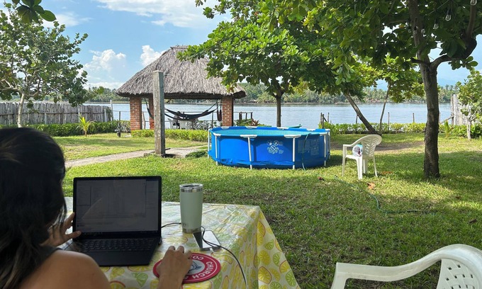 Barra de Santiago Cabaña | Cottage rustic house water front near mangrove area