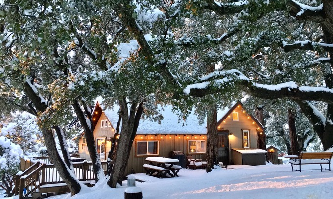 Pine Cove Cabina | "Cozy Oaks Cabin" ¡Escapada pacífica en la montaña, encantadora y romántica! Pase de sendero ...