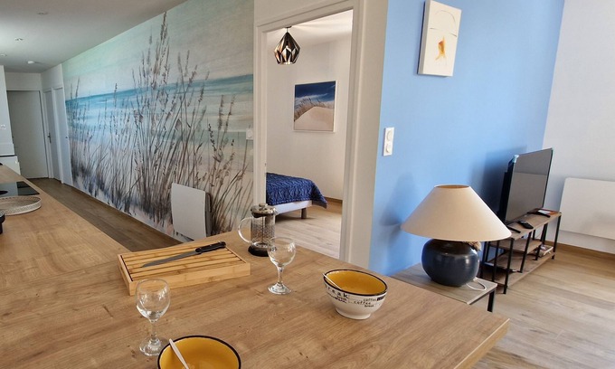 Kervoyal Apartamento | Damgan, 3 Chambres, Plein Sud, Plages à 200m