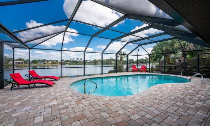 Port Charlotte Villa | Private and serine waterfront heated pool villa.amazing views