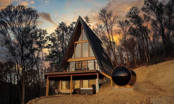 Ligonier Casa | Diamond View PA: A-Frame~Hot Tub~Sauna~Panoramic Mountain Views