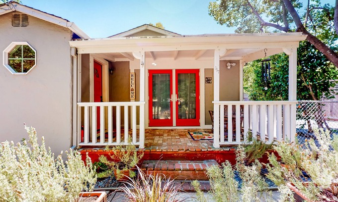 San Rafael Cabaña | Dog-friendly cottage with porch in quiet neighborhood, close to everything