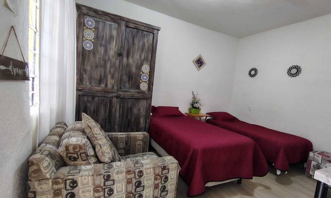 Coyoacán Apartamento | El Rinconcito estudio baño-cocina privados, Coyoacán Country Club, zona segura.