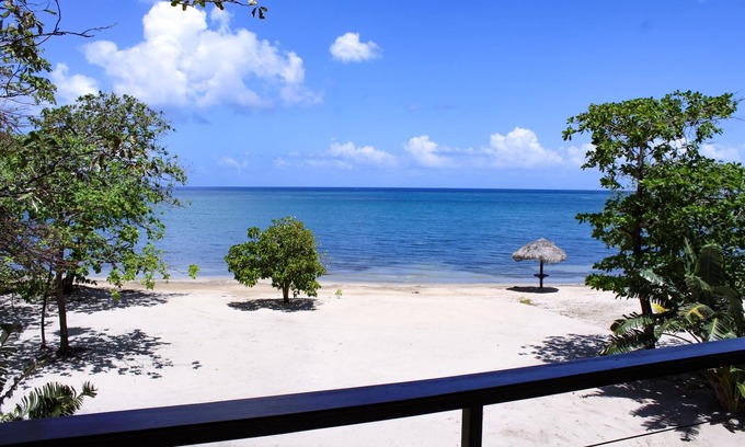 Palmetto Bay Villa | Elegante villa frente a la playa personalizada con paredes de vidrio de piso a techo, 180 vistas al mar