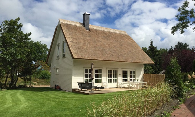 Wieck auf dem Darss Casa | Excl. Casa de campo con chimenea, sauna, amplia terraza, jardín, WiFi, silla de playa