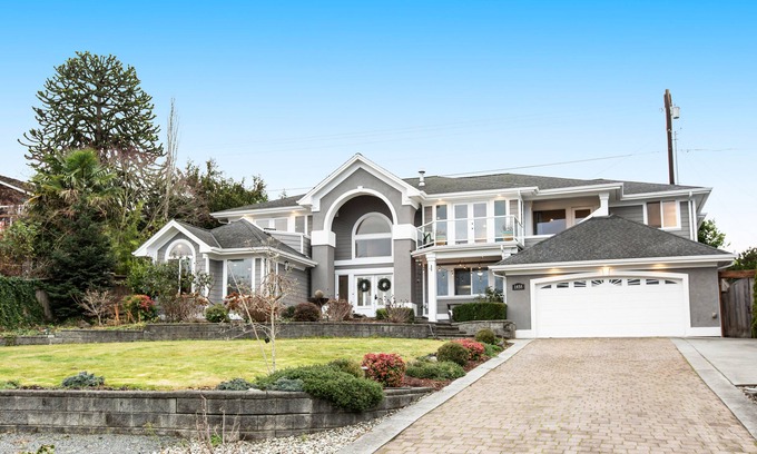 Camano Island Casa | Extraordinary home w/ a hot tub, fireplace, game room, pool table - ocean views