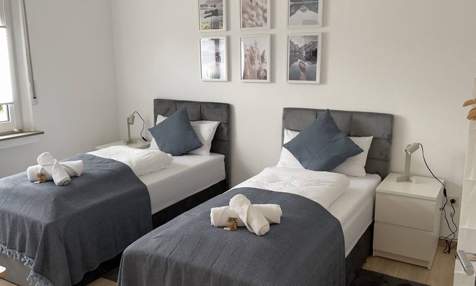 Hamm-Heessen Apartamento | Fewo54 Apartment mit Garten und Terrasse Smarttv/free Wifi/free Parking/