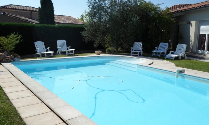 Bias Villa | Villa para 8 personas con piscina privada cerca del río y el Perigord