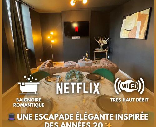 Villeneuve-sur-Lot Apartamento | Gatsby Room - Élégance et Intimité des Années 20 !