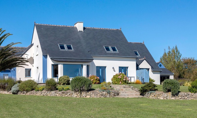 Plogoff Cama Y Desayuno | Habitaciones de huéspedes "Océane et Framboise" con vistas al mar - habitación Océane