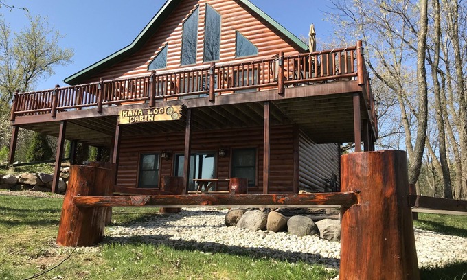 Baraboo Cabina | Cabaña de madera de Hana cerca del lago del diablo