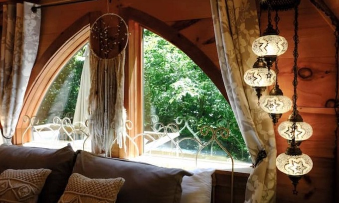 Mills River Cabina | Haven Cabin- Pond, Outdoor Fireplace & Trails!