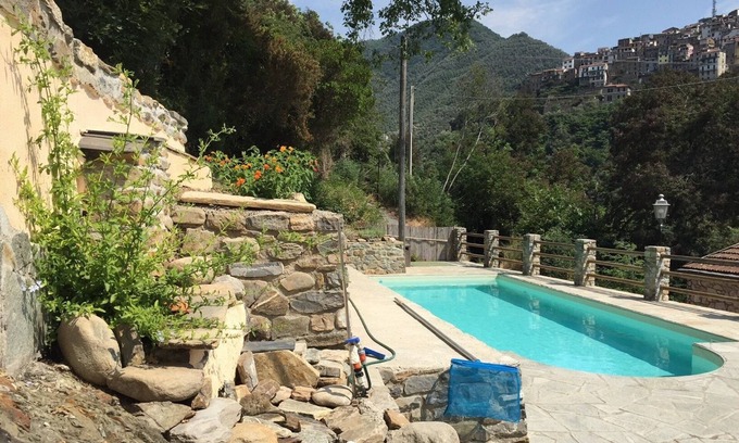 Montalto Ligure Casa | Holiday home for 4 people with pool for sole use