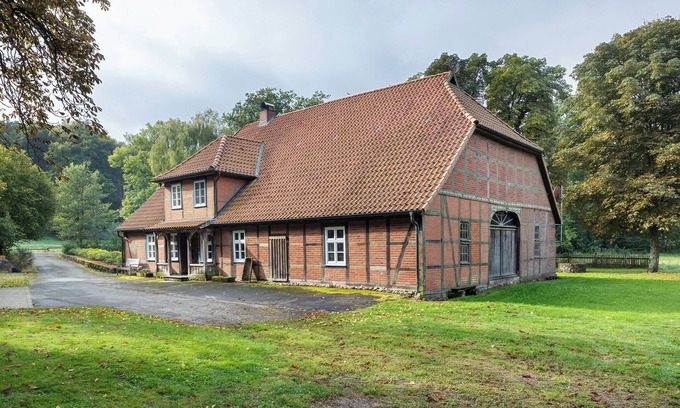 Goehrde Casa | Casa de vacaciones 'Hof Hohe Eichen' con terraza privada, jardín privado y Wi-Fi