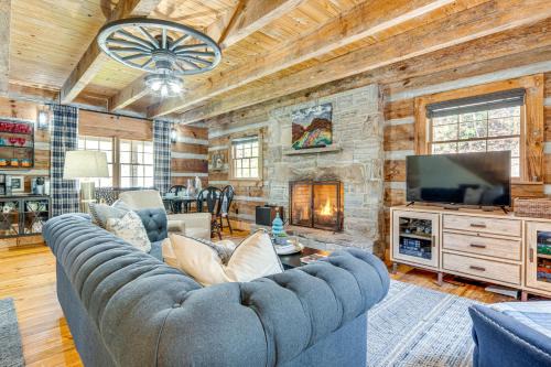 Cherokee Casa | Hot Tub, Fire Pit and Creek Access Whittier Cabin!