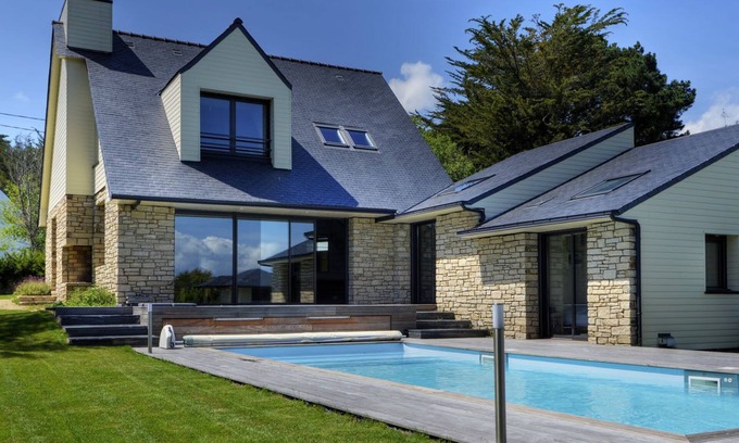 Ile-aux-Moines Casa | House on Ile aux Moines with swimming pool