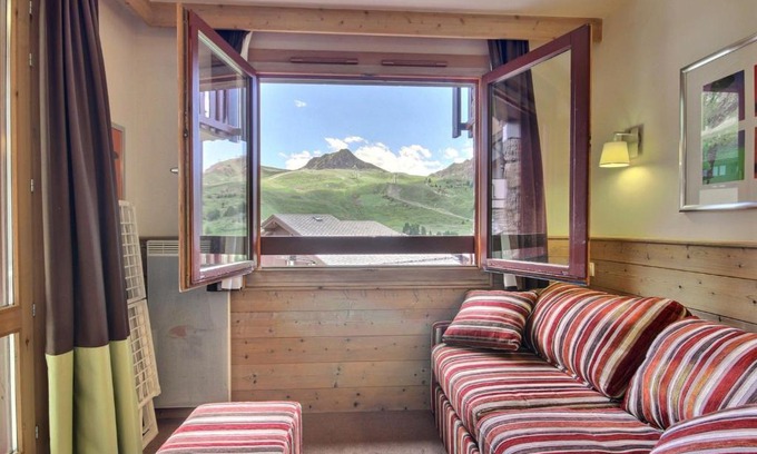 Belle Plagne Apartamento | Joli studio-cabine pour 4 à Belle Plagne avec balcon et accès aux pistes - FR-1-455-201