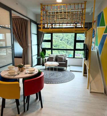 Downtown Kota Kinabalu Apartamento | JQ#11 City View Slide LoftBed 2R1B 5pax near Suria Mall, Gaya St, SICC