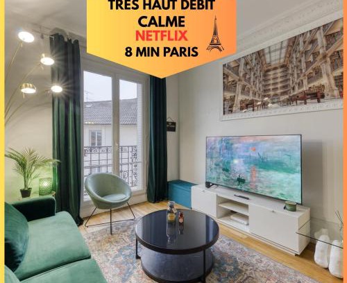 Enghien-les-Bains Apartamento | -L'émeraude de Louis XVI- Idéal pour Couple-Solo-Pro 8min de Paris-1min de la gare