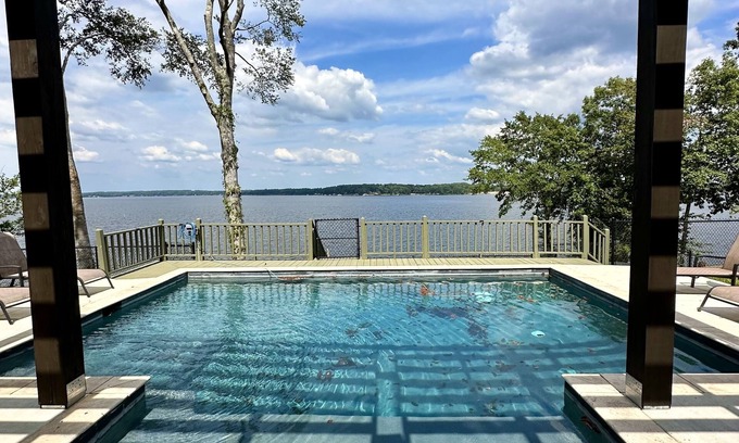 Downsville Casa | Lake and Pool Oasis at Eagle Bay Den on Lake D'arbonne!