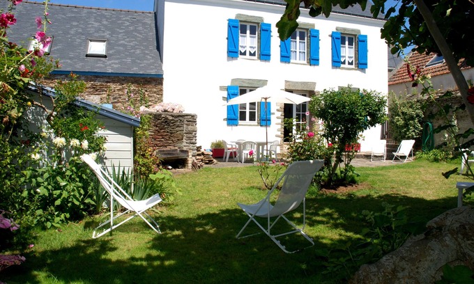 Groix Casa | Gran casa Morbihan Isla de Groix alquiler playa frente al mar Locmaria 10 lugares