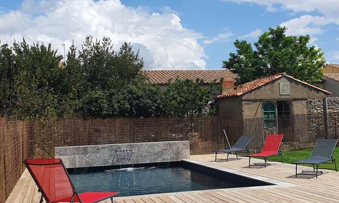 Salles-d'Aude Casa | Large winegrower's residence with swimming pool , 14 km from the sea.