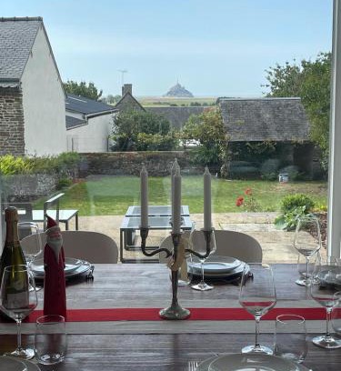 Huisnes-sur-Mer Casa | Le Savoir du Mont, vue Mont-Saint-Michel