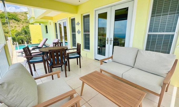 Kittian Village Villa | Lovely hillside villa overlooking the Caribbean Sea with private plunge pool.