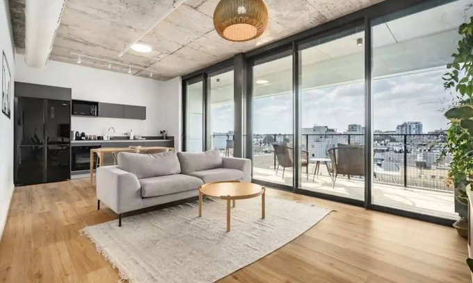 Ramat Gan Apartamento | Luxury 1BR 55 Sqm Apt Balcony Free Parking