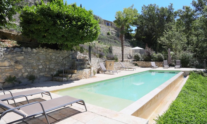 Saint-Martin-de-Castillon Otro | Mas de 20 personas con vistas panorámicas y piscina climatizada en el corazón de Luberon.