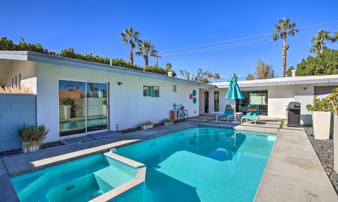 Palm Desert Casa | Mid-Century Modern Oasis, 1 Mile to El Paseo!