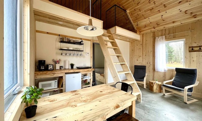 Saint-Gabriel-de-Valcartier Chalet De Esquí | Mini cottage # 3 by the river banks