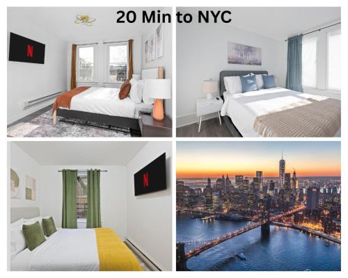 West New York Apartamento | Modern 3BR Stay - Up to 7 Guests - 20 Mins to NYC